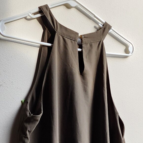 Monteau Olive Green Halter Tank Top Size Large - Picture 10 of 16